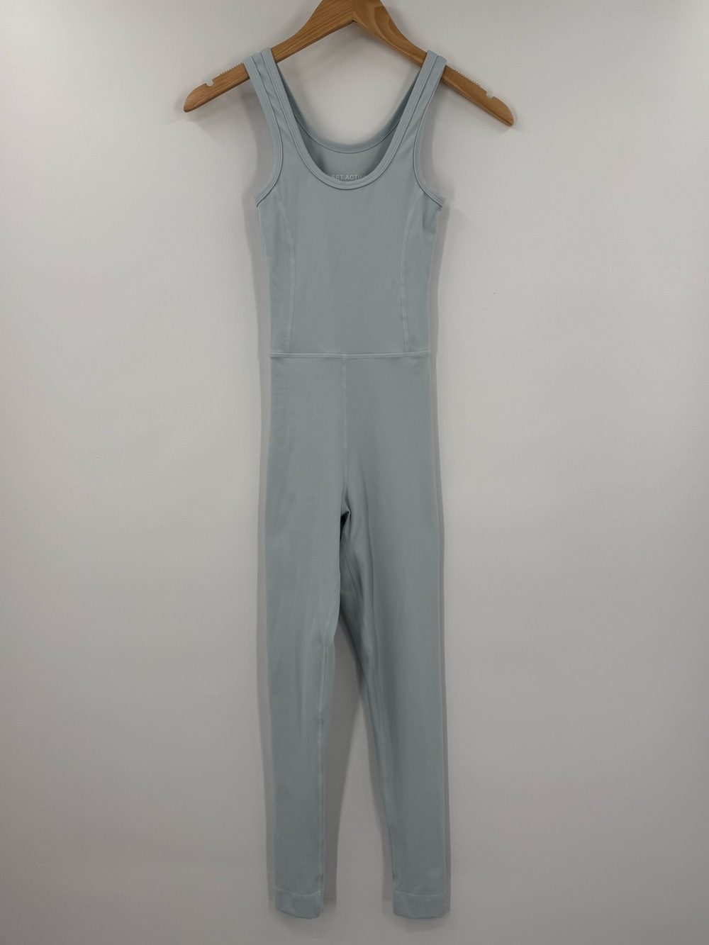 Set Active Sportbody Scoop Neck Unitard Onesie Jumpsuit | Light Blue | XS